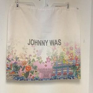 Johnny Was cloth dust bag floral print
